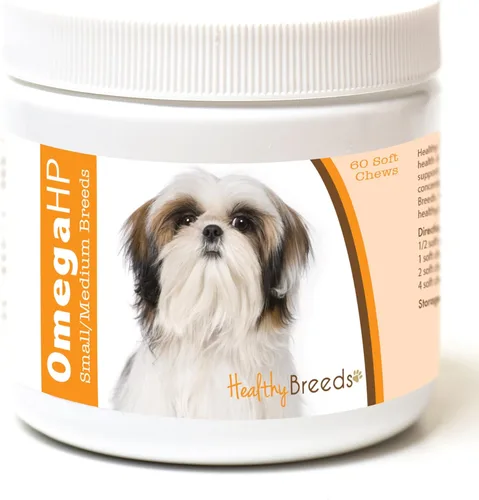 Vista 112 de Healthy Breeds Affenpinscher Omega HP - Masticables suaves para piel y pelaje, 60