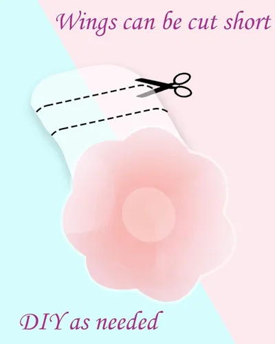 Vista 5 de MSLO Lifting Nipple Covers Breast Petals Reusable Adhesive Invisible Bra Silicone Sticky Pasties Lift Wing for Women