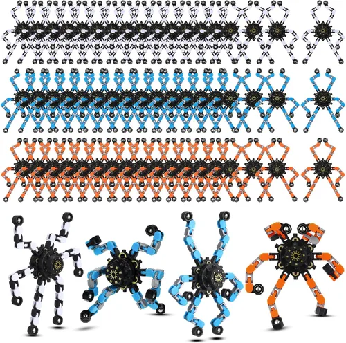 Jerify Paquete de 40 juguetes sensoriales divertidos para ansiedad, robot de cadena transformable, juguete para hacer tú mismo, robot, mecánico,