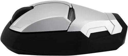Vista 5 de Inalámbrico Iron Man Mouse 2.4G Ratón óptico para computadora portátil de escritorio PC Mac (plata)