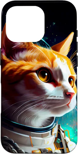 Vista 20 de Tabby Space Cat Astronaut Cats Galaxy Travel Kitten Pet Fun Case for iPhone 16