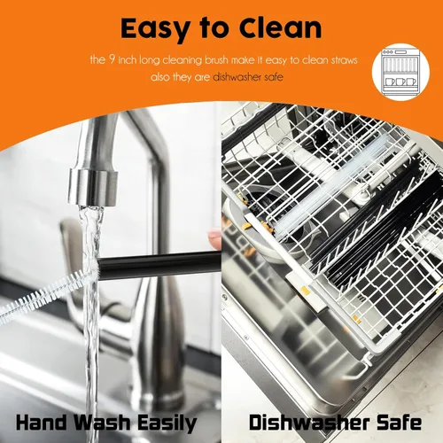 Vista 7 de ALINK Pajitas de repuesto para vaso Stanley IceFlow de 30 onzas, paquete de 6 popotes reutilizables de plástico negro compatibles con vaso IceFlow