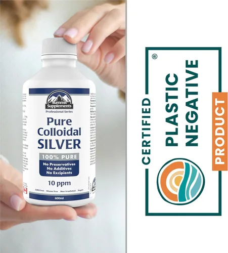 Vista 5 de Plata coloidal 10ppm 20.3 fl oz - Minerales líquidos de plata coloidal Minerales traza - Suplementos de cobre coloidal - Líquido de minerales