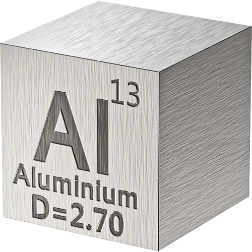 Cubo de aluminio – Cubos de elementos metálicos – Juego de cubos de densidad grabados con láser para una colección de tabla periódica de elementos –