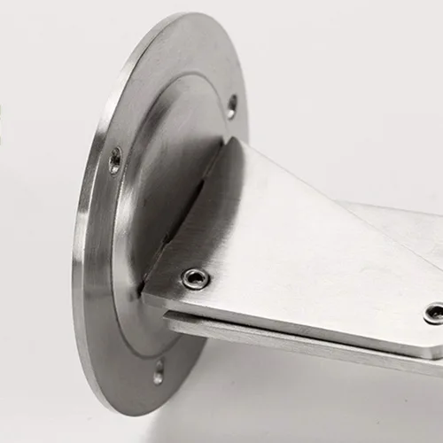 Vista 8 de Colgador de ropa de montaje en pared plateado, plegable de acero inoxidable con múltiples ganchos, perchero de metal para colgar abrigos, ganchos
