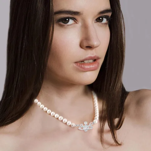 Vista 7 de Juego de 2 collares de perlas collar de perlas artificiales collar de gargantilla de perlas dije para mujer novia boda cumpleaños aniversario
