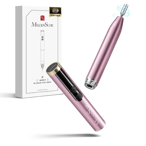 Vista 15 de MelodySusie PocketNail - Taladro de uñas modular inalámbrico en forma de bolígrafo, kit extendido, PC100GR 20000 RPM, lima eléctrica recargable