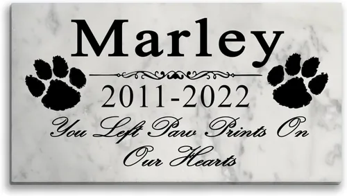 Vista 8 de Broad Bay Placa de regalo conmemorativa para mascotas para perros, mármol sólido, placa de jardín personalizada para mascotas para interiores