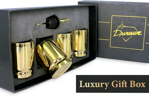 Vista 5 de Vasos de chupito calibre 50, juego de 4 vasos de chupito de cerámica con vertedor, 50 vasos de chupito en forma de bala de calibre, gran regalo