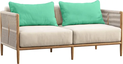 Vista 5 de Funda de almohada lumbar de tela de poliéster para interiores y exteriores, impermeable, rectangular, para todo tipo de clima, para muebles