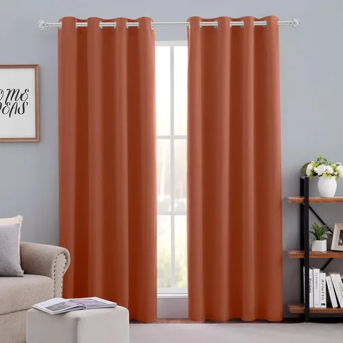 Vista 14 de HOMEIDEAS – Cortinas opacas de 52 x 84 pulgadas de largo, 2 paneles de cortinas para oscurecer la habitación, térmicas, insonorizadas, con ojales