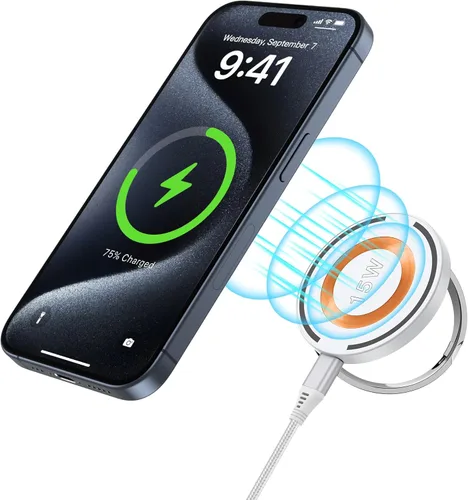 Samsung S23 Ultra - Cargador inalámbrico de carga rápida, 15 W, estación de carga inalámbrica rápida para automóvil, cargador MagSafe para Galaxy
