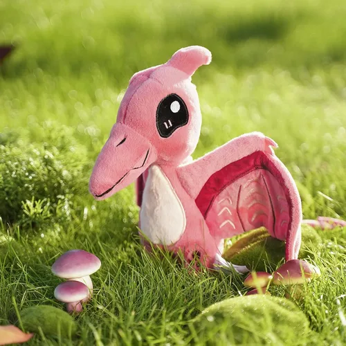 Vista 5 de TCBunny Juguete de peluche de dinosaurio bebé de 14 pulgadas, regalos para niños, niñas, cumpleaños, San Valentín, Navidad (Pterosauria, rosa)