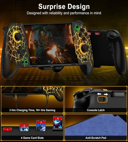 Vista 8 de Gamtoure Switch Controller Wireless for Nintendo SwitchOLED, Handheld One-Piece Switch Controller Replacement for Joy con, with Hall Effect