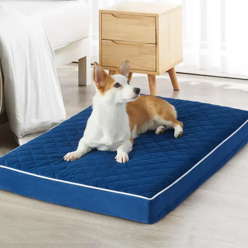 Vista 23 de WNPETHOME - Cama ortopédica para jaula de perros, XXL, impermeable, con funda extraíble y lavable, base antideslizante y colchoneta acolchada