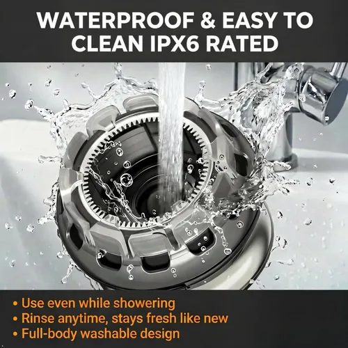 Vista 3 de Kit de corte de pelo automático para hombres, cortadora de pelo inalámbrica recargable por USB y recortadora de pelo circular automática, peines