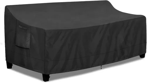 Vista 10 de PureFit Funda impermeable para sofá de exterior, funda para muebles de sofá de patio, funda de sofá biplaza de 2 plazas con ventilación de aire