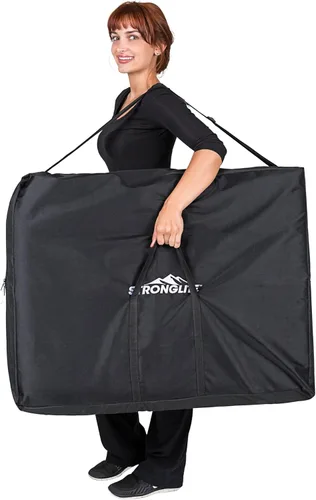 Vista 6 de STRONGLITE Olympia - Mesa de masaje portátil - Mesa de tratamiento todo en uno con base facial ajustable, almohada, cojín medio redondo y funda