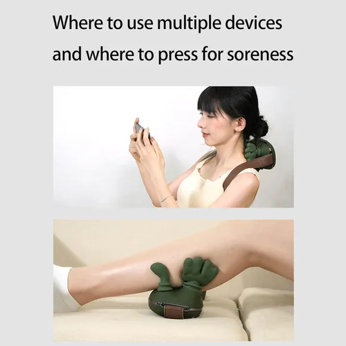 Vista 8 de Cordless 5D Neck and Shoulder Massager with Heat - Deep Tissue Shiatsu Back Massage Pillow for Pain Relief - Electric Kneading Massager for Neck