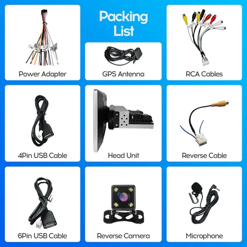 Vista 9 de 10 pulgadas IPS Full Touch 2+32 GB pantalla de rotación automática Android Radio coche audio vídeo reproductor estéreo para un solo DIN con CarPlay