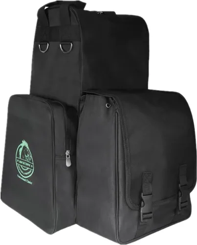 Vista 8 de UNISTRENGH Botas de equitación profesionales llevan bolsas ecuestres duraderas portátiles con compartimento para casco