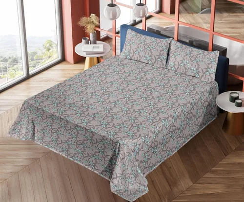 Vista 30 de Ambesonne Skull Sheet Set, Goth Roses Floral Skeleton Head Day of The Dead Ethnic Mexican Inspired, Fitted and Flat Sheet with Pillowcases Bedding