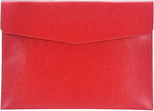 Vista 8 de Enyuwlcm Carpeta de Archivos de Cuero PU A4 con Cierre de Presión Estuche Portadocumentos con Sobre de Cierre para Recibos y Contratos Gris