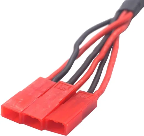 Vista 5 de Share Goo 4 piezas JST Divisor de enchufe, cable JST macho hembra Y, adaptador paralelo JST Y, arnés divisor compatible con Traxxas TRX-4 1/10 RC