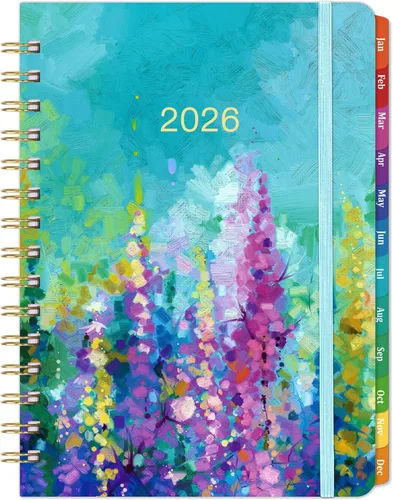 Agenda 2026 – enero 2026 – diciembre 2026, 2026 planificador semanal y mensual, 6.3 x 8.4 pulgadas, calendario 2026, planificador semanal y mensual