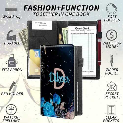 Vista 75 de Diseña Tus Propios Libros de Servicio con Nombre e Iniciales para Camareras, Dikoer Libro de Servicio de Camarero Personalizado con Nombre