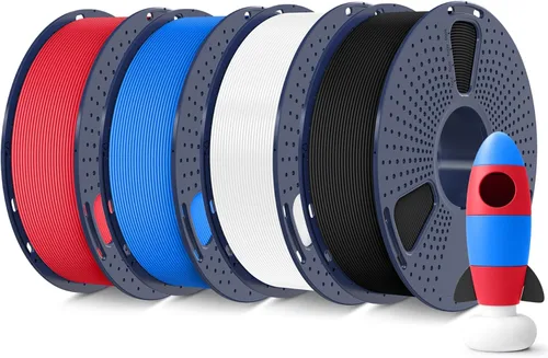 Vista 22 de SUNLU - Filamento PLA para impresora 3D, 0.07 pulg, perfectamente enrollado con acabado mate, impresión 99% FDM, carrete de 2.2 lb, 1082 pies, negro