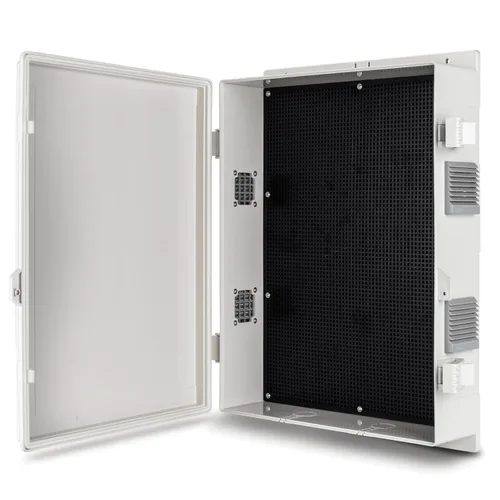 Vista 12 de Namunanee - Caja de conexiones eléctricas para exterior, recinto resistente al agua de ABS con panel de montaje interno y tapa con bisagras, 9.2" H