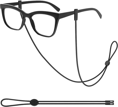 Vista 8 de Correa para lentes, correa ajustable para gafas de sol, retenedor antideslizante para gafas para deportes, soportes para gafas alrededor del cuello