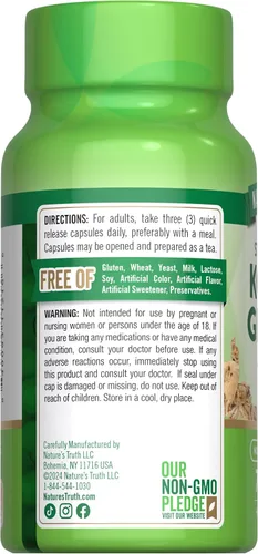 Vista 7 de Nature's Truth Cápsulas de ginseng coreano 75 unidades Extracto estandarizado Suplemento sin OMG y sin gluten