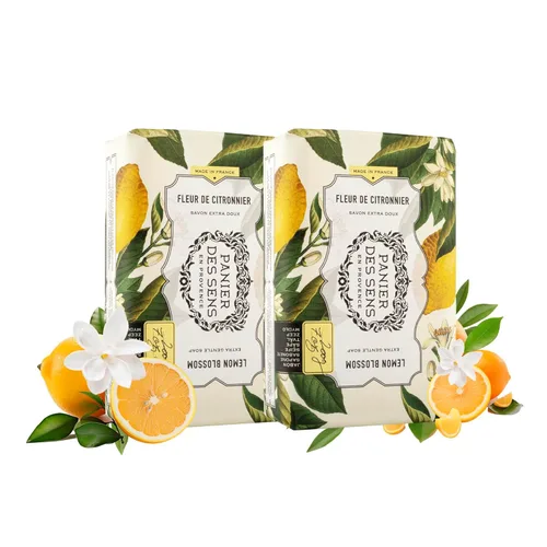 Vista 20 de Panier des Sens - Jabón en barra de manteca de karité con leche de almendras 2 x 7 oz/200 g - Barras de jabón hidratantes para manos y cuerpo