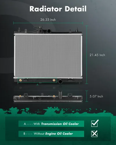 Vista 2 de SCITOO Radiador 2981 compatible con Nissan 2009-2011 para Versa 1.6L 2007-2012 para Nissan para Versa 1.8L