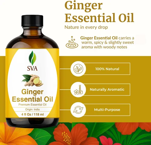 Vista 3 de SVA Aceite esencial de pimienta negra – 4 onzas líquidas – Aceite de pimienta negra 100% natural – para difusor, cuidado del cabello, cara, cuidado