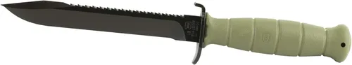 Vista 2 de Glock Cuchillo de campo OEM de 6.5" de hoja fija con sierra en el mango, Verde de campo de batalla