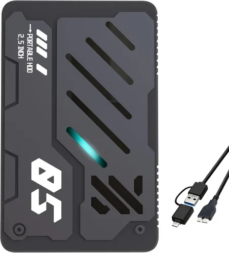 Disco duro externo portátil ultra delgado USB 3.0 HDD Almacenamiento para PC, portátil, Mac, Xbox one, PS4, PS5 (250 GB)