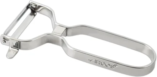 Vista 6 de ARCOS Julienne Peeler. Cortador profesional cromado. Herramienta de cocina de acero inoxidable de 5.5 pulgadas para corte preciso. Gadget de chef