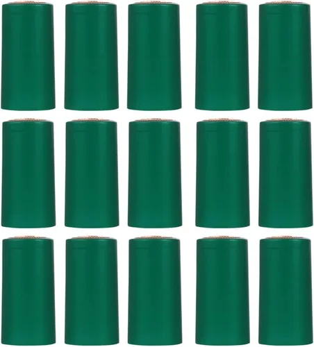 Toyandona Paquete a granel de 100 cápsulas termorretráctiles de PVC: envolturas de botellas de vino verde para bodegas domésticas
