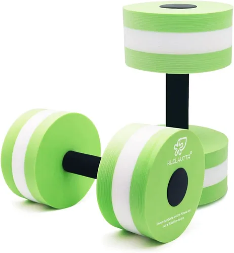 Vista 9 de Mancuernas acuáticas, 2 unidades, de espuma para ejercicio aeróbico en agua, mancuernas de resistencia para piscina, barras de mano para ejercicios