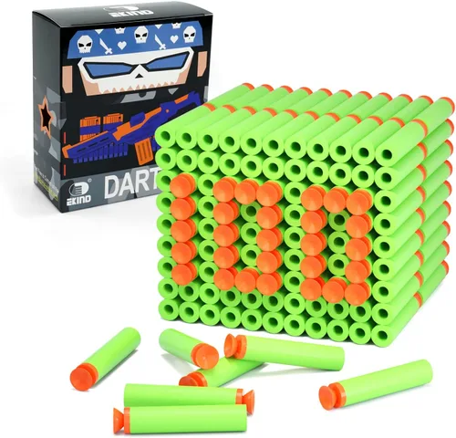 Vista 13 de EKIND Paquete de 100 piezas de repuesto de dardos de succión de bala de espuma compatible con NERF N-Strike Series Blaster (negro)