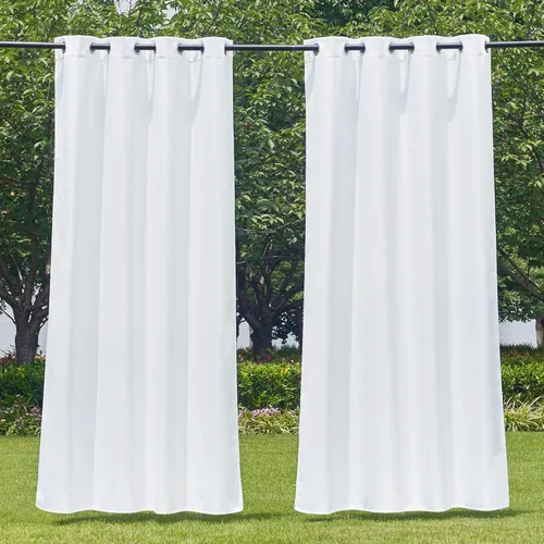 Vista 186 de NICETOWN Cortinas para Exteriores para Patio Impermeables de 84 pulgadas de Largo 2 Paneles, Cortinas de Privacidad para Exteriores con Aislamiento