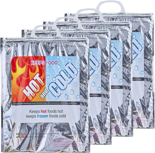 Vista 8 de Bolsas aisladas Superio para entrega de alimentos fríos y calientes, bolsas de compras de comestibles, almacenamiento de alimentos para comida