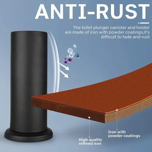 Vista 2 de DOWRY Émbolo de inodoro con soporte para baño, potente ventosa de fuerza eficiente, resistente, limpieza profunda..