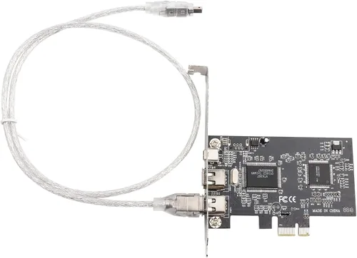Vista 9 de Tarjeta PCIE de captura de video FireWire para PC de torre de escritorio, 2.5Gbps 1394a IEEE 1394 controlador PCI Express tarjeta con cable Firewire
