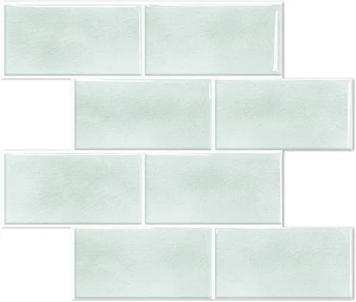 Vista 10 de STICKGOO Azulejos de Subway de 10 Hojas para Despegar y Pegar para Salpicadero, Azulejos de Vinilo Autoadhesivos Negros para Pared, Salpicadero