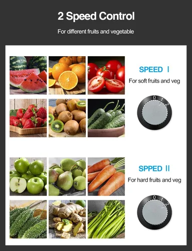 Vista 3 de Juicer Machine, 800W Centrifugal Juicer Extractor with Wide Mouth 3 Feed Chute for Fruit Vegetable, Easy to Clean, Stainless Steel, BPA-free (Aqua)