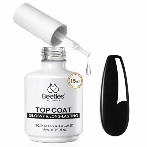 Vista 16 de Beetles - Juego de esmalte de uñas de gel mate, capa superior sin necesidad de limpieza, esmalte de uñas de gel y capa base, 3 piezas de 15 ml